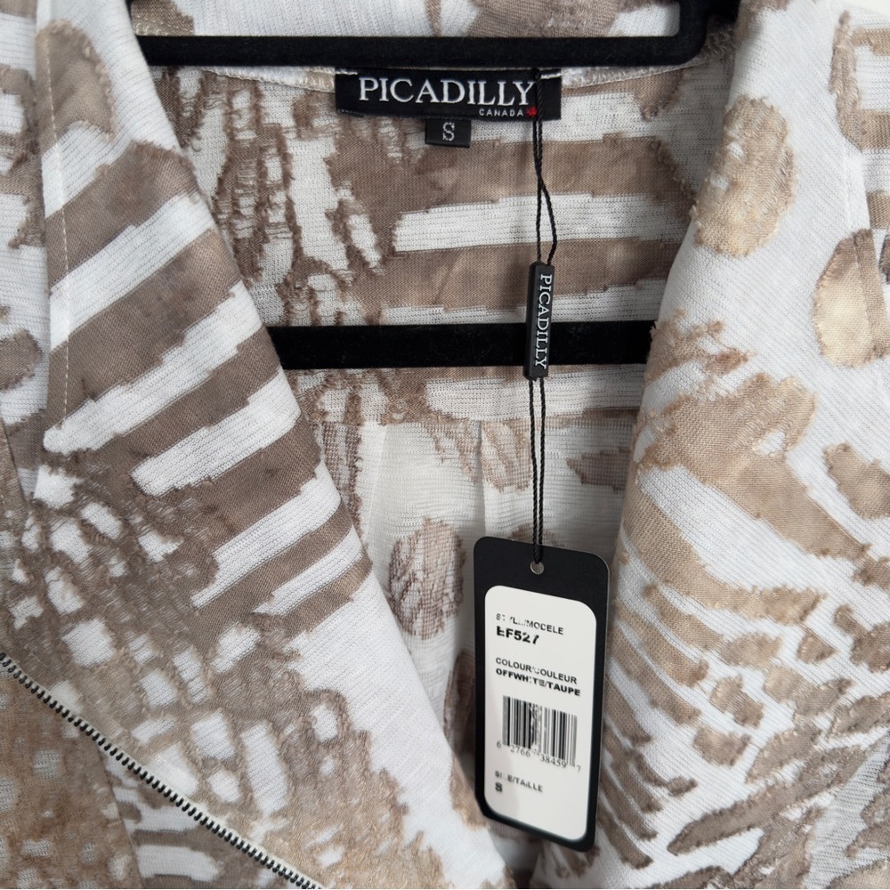 161. Picadilly Canada Zip-Front Textured Blazer - Size S (NWT) - Picture 8 of 8